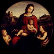 Raffaello Santi: Maria with the child and the little Johannes - Mária a Gyermekkel és a kicsi Jánossal
